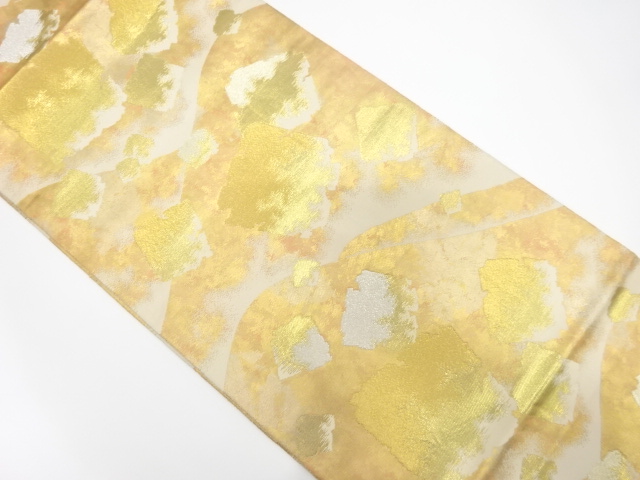 山並に箔散らし模様織り出し　袋帯